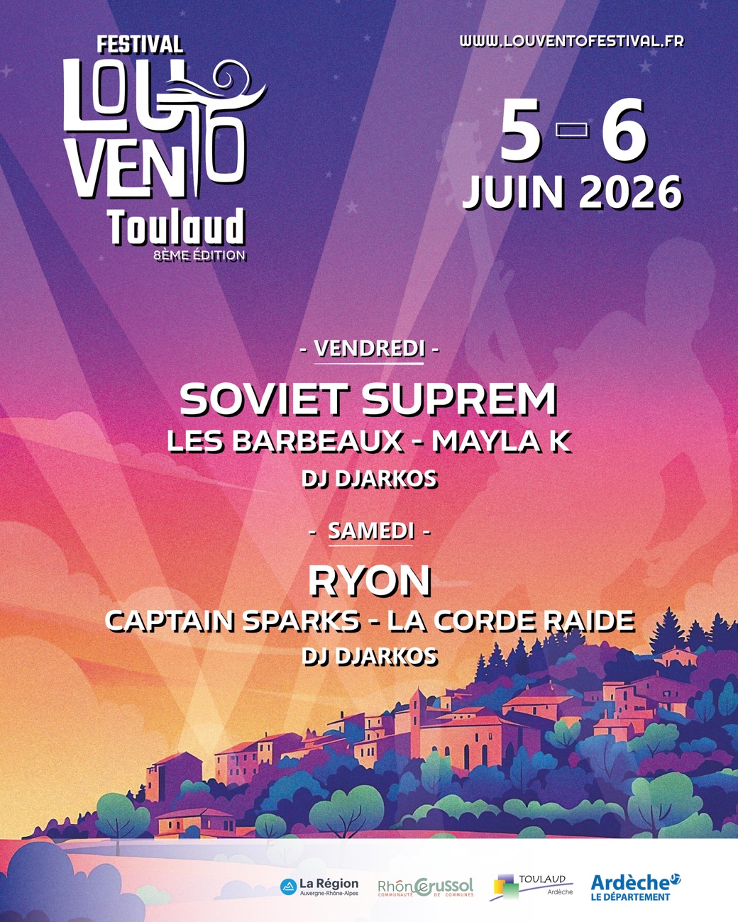 Affiche du Lou Vento Festival 2026